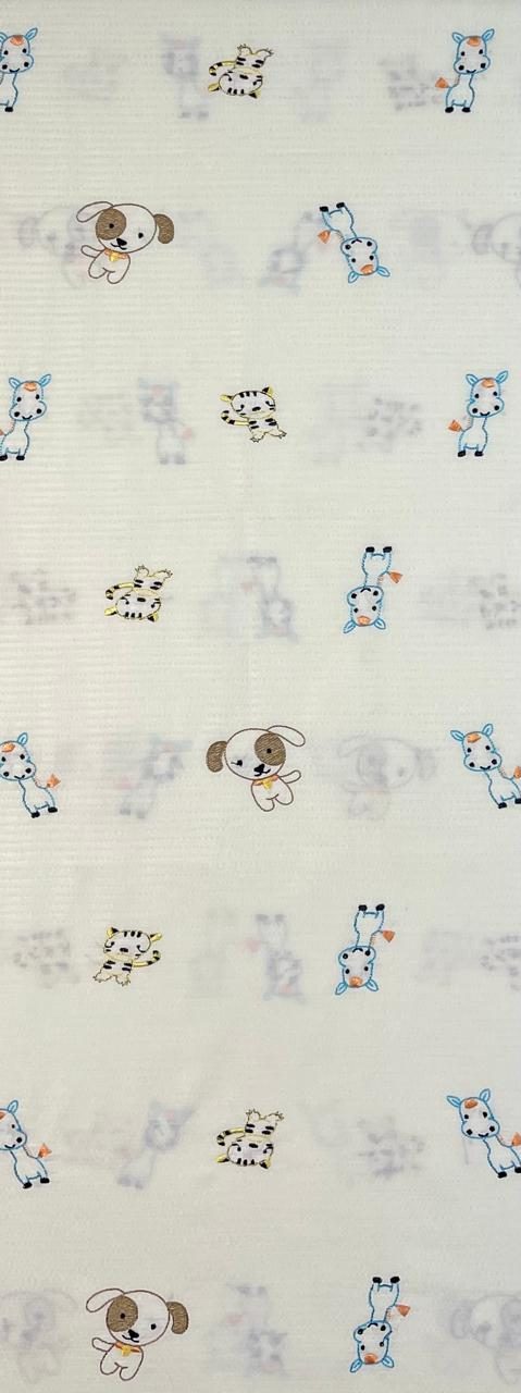 Multihead embroidery for kidswear fabric