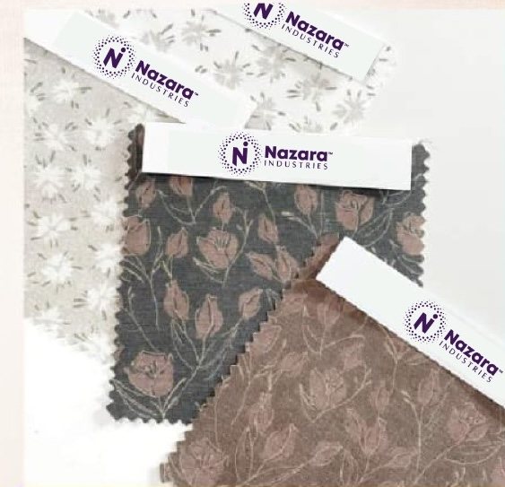 Embroidered fabric swatches manufactured by Nazara Industries
